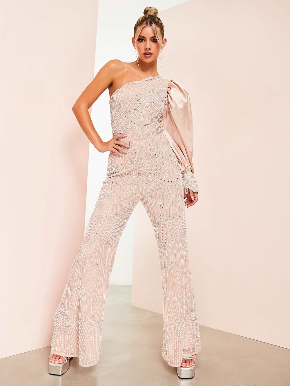ASOS Luxe Tuta jumpsuit monospolla Rosa